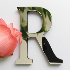 2019 new diy wall stickers 3d sticker acrylic decoration wedding gift love letters decorative Alphabet wall decor
