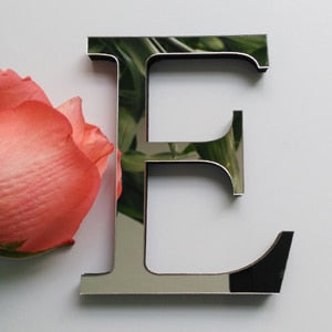 2019 new diy wall stickers 3d sticker acrylic decoration wedding gift love letters decorative Alphabet wall decor