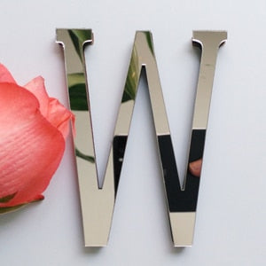 2019 new diy wall stickers 3d sticker acrylic decoration wedding gift love letters decorative Alphabet wall decor