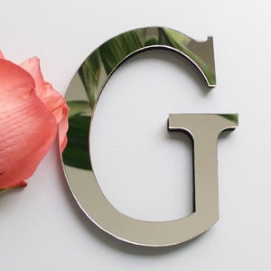 2019 new diy wall stickers 3d sticker acrylic decoration wedding gift love letters decorative Alphabet wall decor