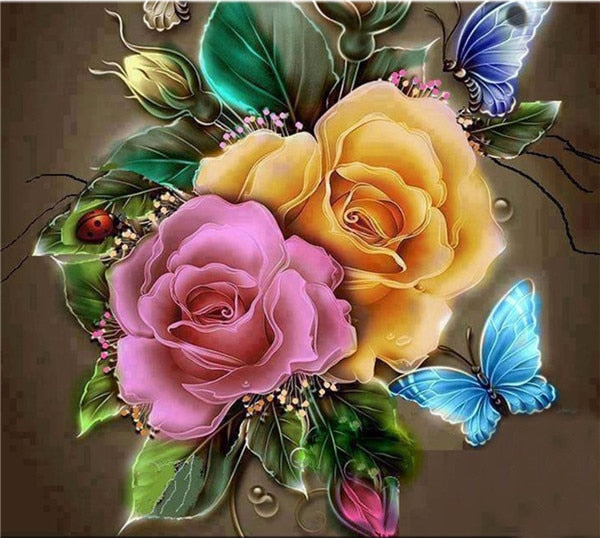 5D DIY Diamond Flower Arrangement Flower Vase Cross Stitch Diamond Embroidery Mosaic Diamond Home Decor