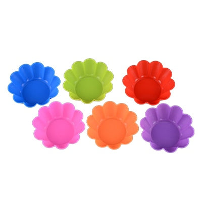 6pcs Silicone Mold Heart Cupcake Soap Silicone Cake Mold Muffin Baking Nonstick and Heat Resistant Reusable Silicone Cake Molds