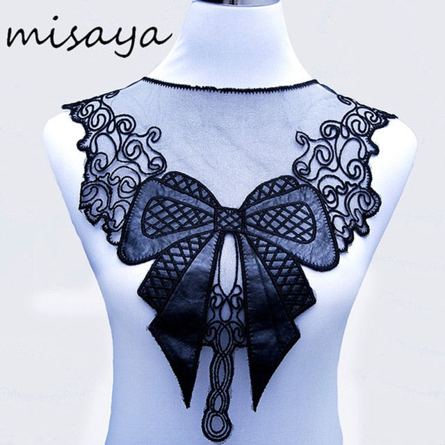 Misaya 1pc Lace Collar of 9 Style Beautiful Flower and Heart Venise Lace Applique Trim Lace Fabric Sewing Supplies Lace Neckline